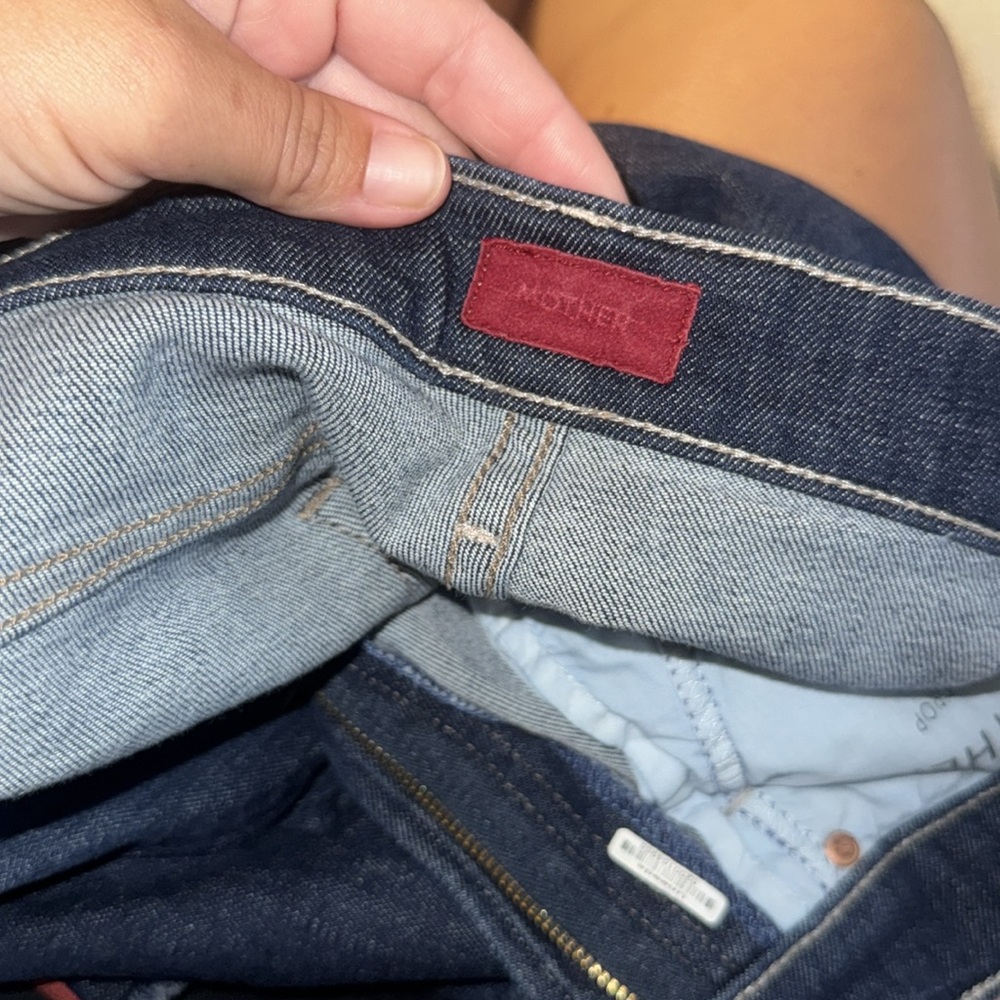 MOTHER • Insider Crop Step Fray Speed Racer High Waisted Size 24 - Picture 9 of 10